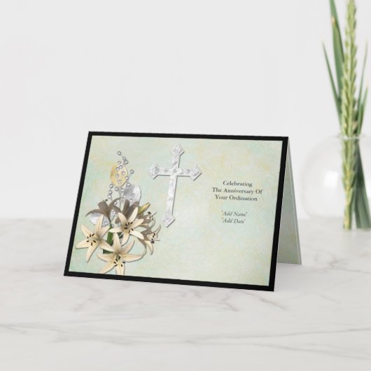 Carte Bénédiction de l'ordination | Anniversaire de l'or (Devant)