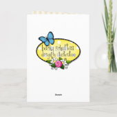 Carte Bénédiction de marguerite amicale - "Sweet Friend" (Dos)