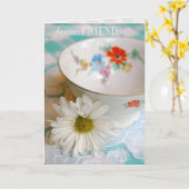 Carte Bénédiction de marguerite - "Pour toujours ami" (Fleur jaune)