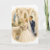Carte Bénédiction de mariage catholique Autel de la Mère (Devant)
