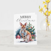 Carte Bénédiction de Noël au coeur de l'Australie (Fleur jaune)