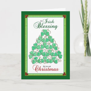 Carte Bénédiction de Noël irlandaise - Arbre de Noël Sha