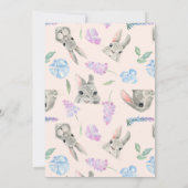 Carte Bénédiction de Pâques Curieux lapin de Pâques Pêch (Dos)