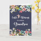 Carte Bénédiction de Pâques de Grandson de Fleurs Christ (Fleur jaune)