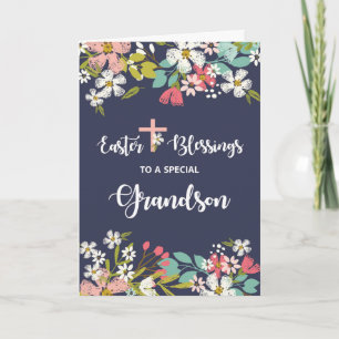 Carte Bénédiction de Pâques de Grandson de Fleurs Christ