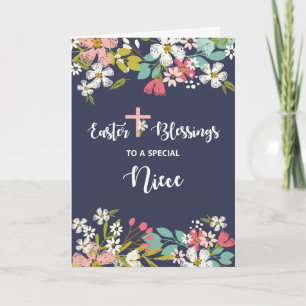Carte Bénédiction de Pâques de la Nièce de Fleurs Christ