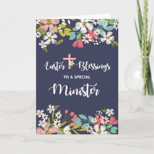 Carte Bénédiction de Pâques du ministre des Fleurs du Ch