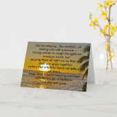 Carte Bénédiction de photo de coucher du soleil d'amitié (Fleur jaune)