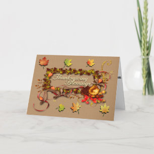 Carte Bénédiction de Thanksgiving