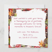 Carte Bénédiction de Thanksgiving | Citrouilles, maman,  (Dos)