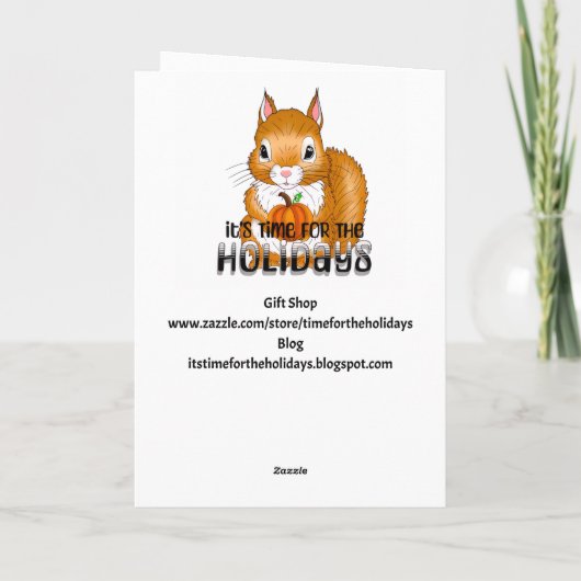 Carte Bénédiction de Thanksgiving | Feuilles d'automne e (Dos)