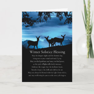 Carte Bénédiction de Yule au solstice d'hiver dans la na