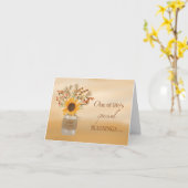 Carte Bénédiction des professeurs de piano au tournesol  (Fleur jaune)