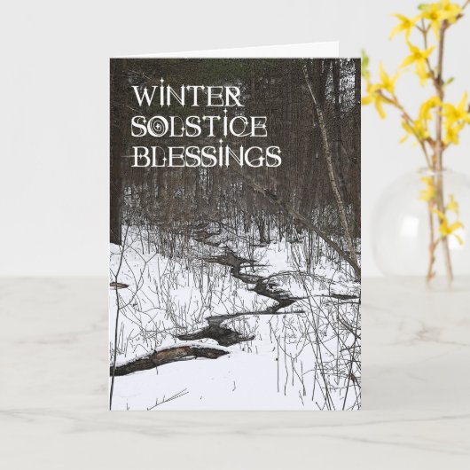 Carte  Bénédiction des solstices d'hiver (Fleur jaune)