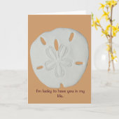 Carte Bénédiction des vrais amis Dollar de sable (Fleur jaune)