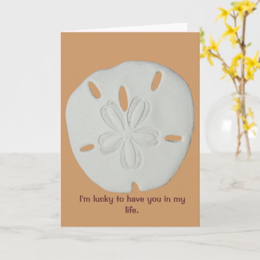 Carte Bénédiction des vrais amis Dollar de sable (Fleur jaune)