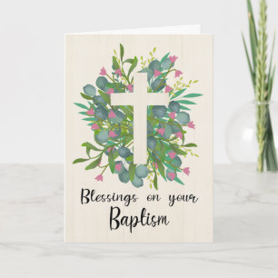 Carte Bénédiction du baptême pour une fille