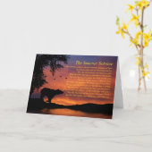 Carte Bénédiction du solstice d'été avec ours et oiseaux (Fleur jaune)