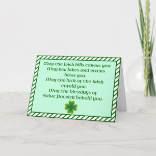 Carte Bénédiction irlandaise