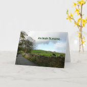 Carte Bénédiction irlandaise (Fleur jaune)