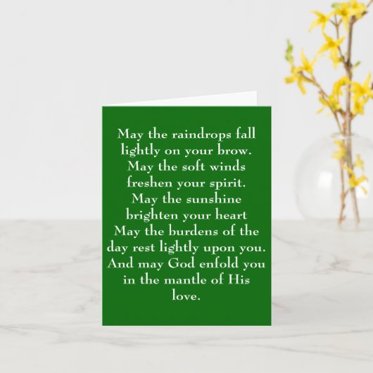 Carte Bénédiction irlandaise 5 (Fleur jaune)