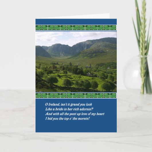 Carte Bénédiction irlandaise de l'Irlande du jour de St (Devant)