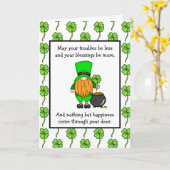 Carte Bénédiction irlandaise | Joyeuse Saint-Patrick | G (Fleur jaune)