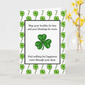Carte Bénédiction Irlandaise | Joyeuse St Patrick   Cart (Fleur jaune)