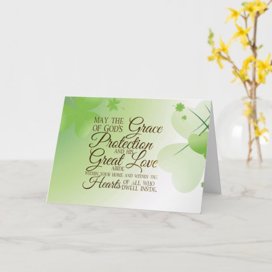 Carte Bénédiction Irlandaise Que la grâce de Dieu vous p (Fleur jaune)