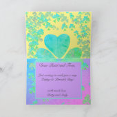 Carte Bénédiction irlandaise "Que la route se lève pour  (Intérieur)