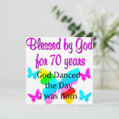 CARTE BÉNÉDICTION POUR LES 70 ANS (Debout devant)