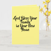 Carte Bénédiction pour une nouvelle maison. (Fleur jaune)