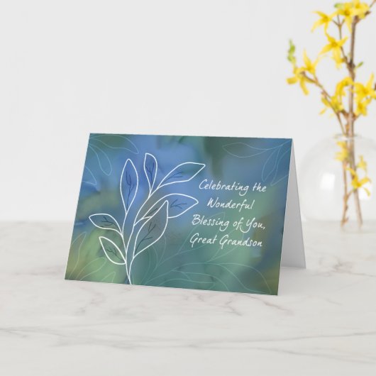 Carte Bénédiction religieuse d'anniversaire de Great Gra (Fleur jaune)