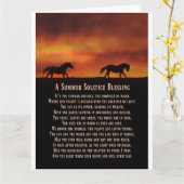 Carte Bénédiction solstice d'été avec coucher de soleil  (Fleur jaune)