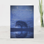 Carte Bénédiction solstice d'hiver avec lune et chêne (Devant)