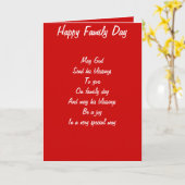 Carte Bénédiction sur la journée familiale (Fleur jaune)