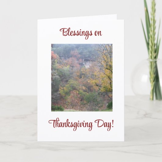 Carte Bénédiction sur Thanksgiving Day, (Devant)