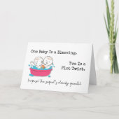 Carte Bénédiction x2 Funny Twins Grossesse (Devant)