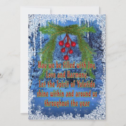 CARTE BÉNÉDICTION YULETIDE (Devant)