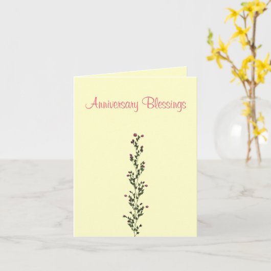 Carte "Bénédictions commémoratives" (Fleur jaune)