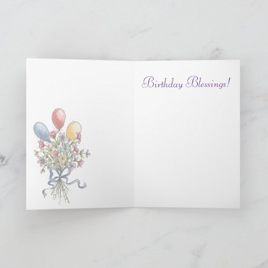 Carte Bénédictions d'anniversaire (Intérieur)