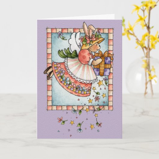 Carte Bénédictions d'anniversaire (Fleur jaune)