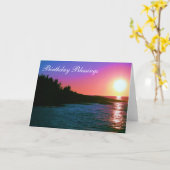 Carte Bénédictions d'anniversaire (Fleur jaune)