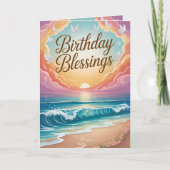 Carte Bénédictions d'anniversaire côtières (Devant)