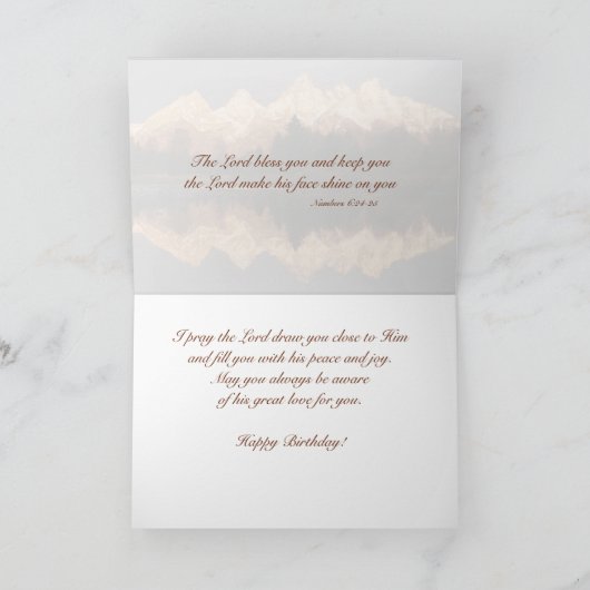 Carte Bénédictions d'anniversaire Écriture de prière Per (Intérieur)