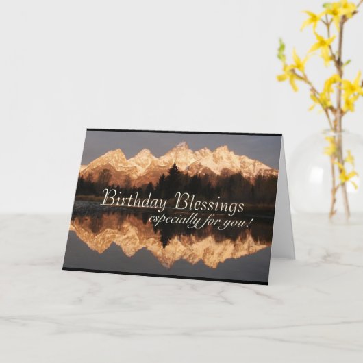 Carte Bénédictions d'anniversaire Écriture de prière Per (Fleur jaune)