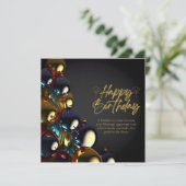 Carte Bénédictions d'anniversaire élégantes (Debout devant)
