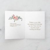 Carte Bénédictions d'anniversaire Inspirationnel Élégant (Intérieur)