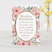 Carte Bénédictions d'anniversaire Inspirationnel Élégant (Fleur jaune)