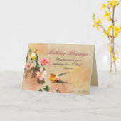 Carte Bénédictions d'anniversaire Psaume 36:7 Bible Oise (Fleur jaune)